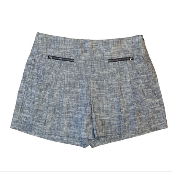 NWT Ann Taylor Loft Navy Linen Blend Pleated Shorts 2 - Picture 1 of 15